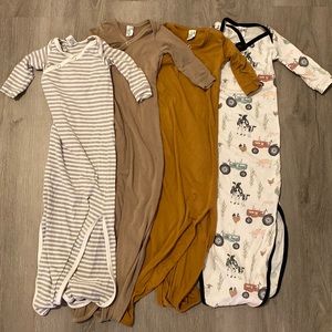 Cooper pearl newborn knotted gown bundle. Gender neutral. Size newborn.